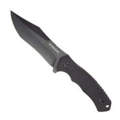 Schrade Black G10 Steel Driver Clip Point Fixed Blade Knife