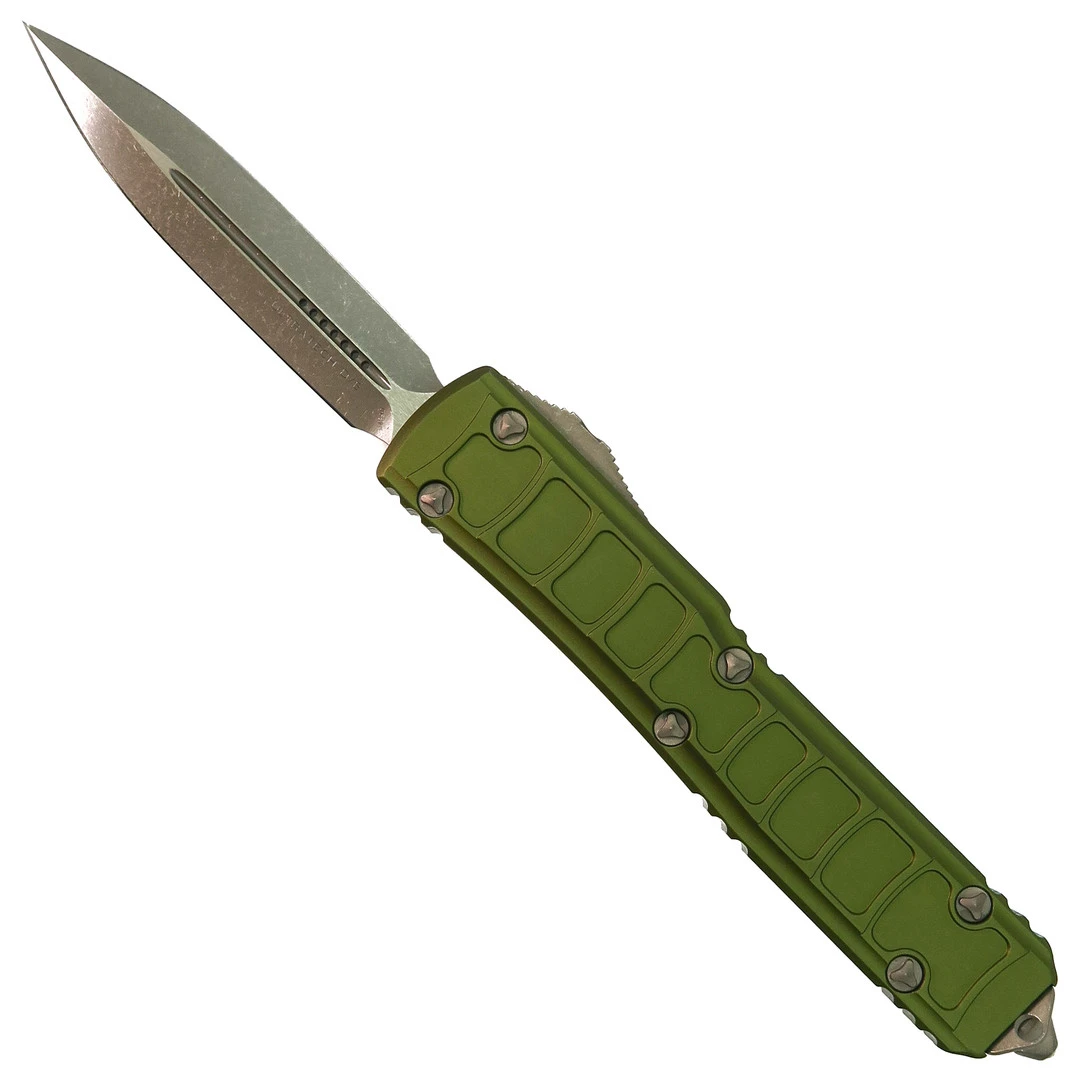 Microtech Signature Series OD Green Ultratech II OTF Knife, Apocalypse Bronze Blade 3 Microtech Signature Series OD Green Ultratech II OTF Knife, Apocalypse Bronze Blade