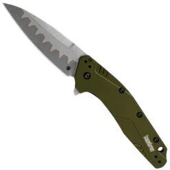 Kershaw Olive Dividend Spring Assist Knife, Composite Blade