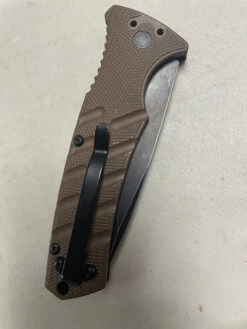 Boker SCRATCH & DENT Plus Coyote Brown Strike Auto, D2 Black Stonewash Blade -Knife Shop 1 39449.1678303066