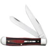 Case Black And Red Micarta Smooth Trapper Knife
