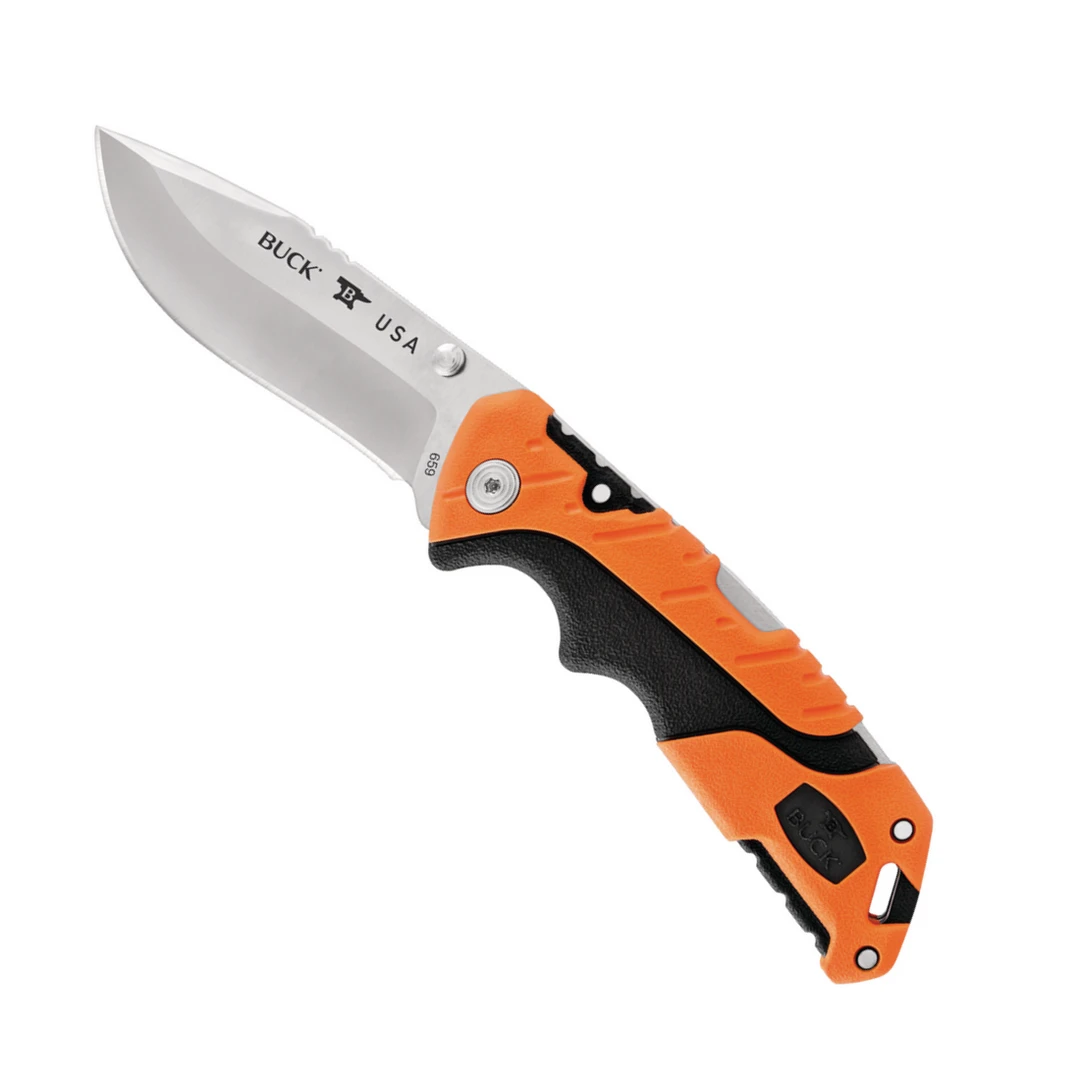 Buck Knives Buck Orange Pursuit Large Lockback Folder Knife, Satin Blade 3 Buck Knives Buck Orange Pursuit Large Lockback Folder Knife, Satin Blade