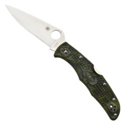Spyderco Zome Green Endura 4 Folder Knife, VG-10 Satin Blade