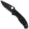 Spyderco Tenacious Lightweight Folder Knife, Black Combo Blade -Knife Shop C122PSBBK Open 02592.1582816772