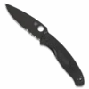 Spyderco C142PSBBK Resilience Folder Knife, Black Oxide Combo Blade -Knife Shop C142PSBBK Both 76427.1633537919