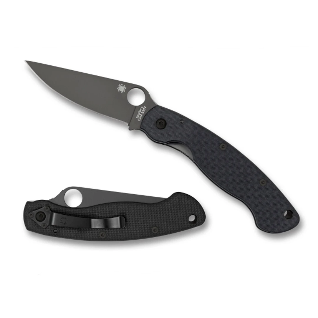 Spyderco Military Folder Knife, CPM-S30V Black Blade 4 Spyderco Military Folder Knife, CPM-S30V Black Blade - Image 2