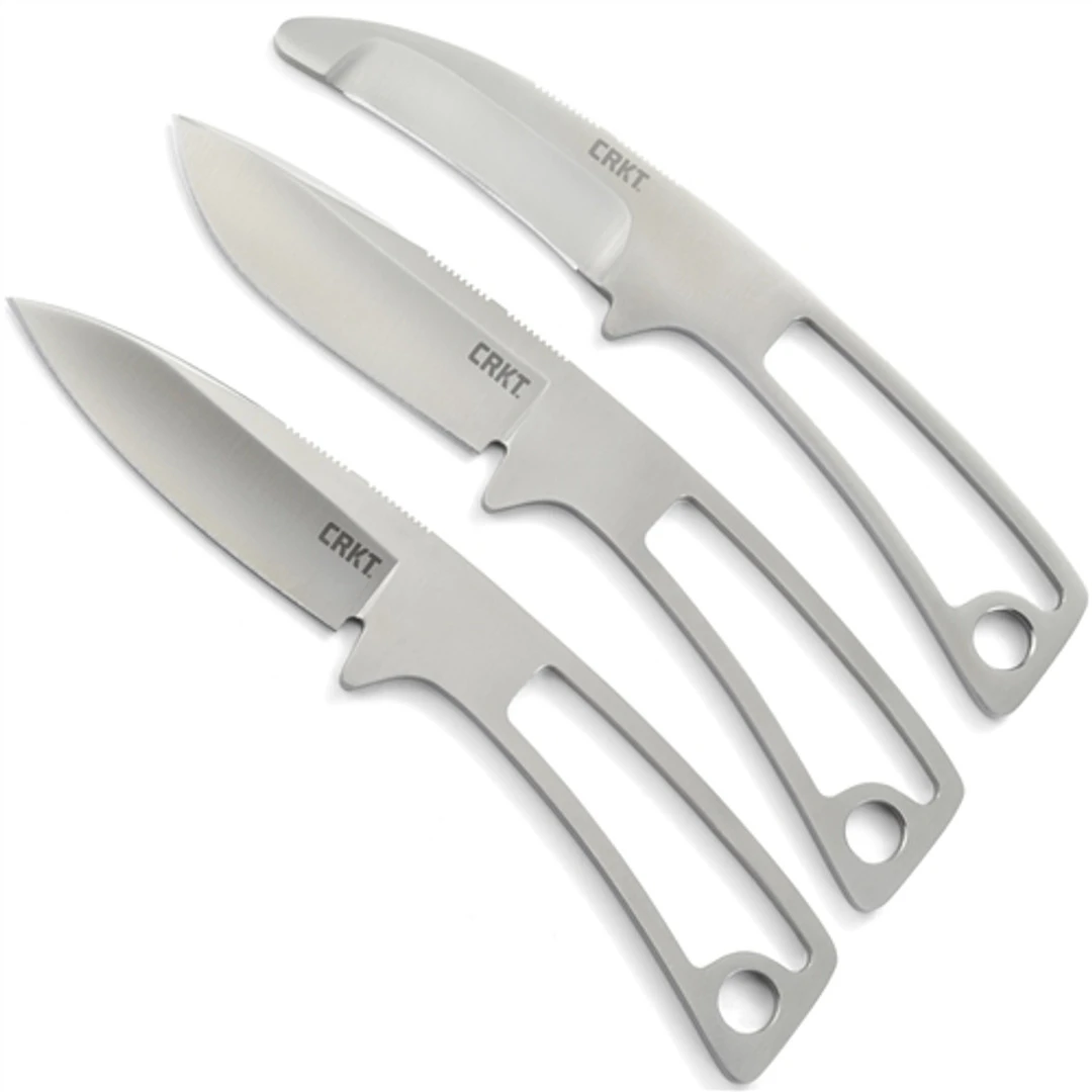 CRKT 2839 Black Fork 3-Piece Stainless Fixed Blade Hunting Knife Set, Satin Blades 3 CRKT 2839 Black Fork 3-Piece Stainless Fixed Blade Hunting Knife Set, Satin Blades