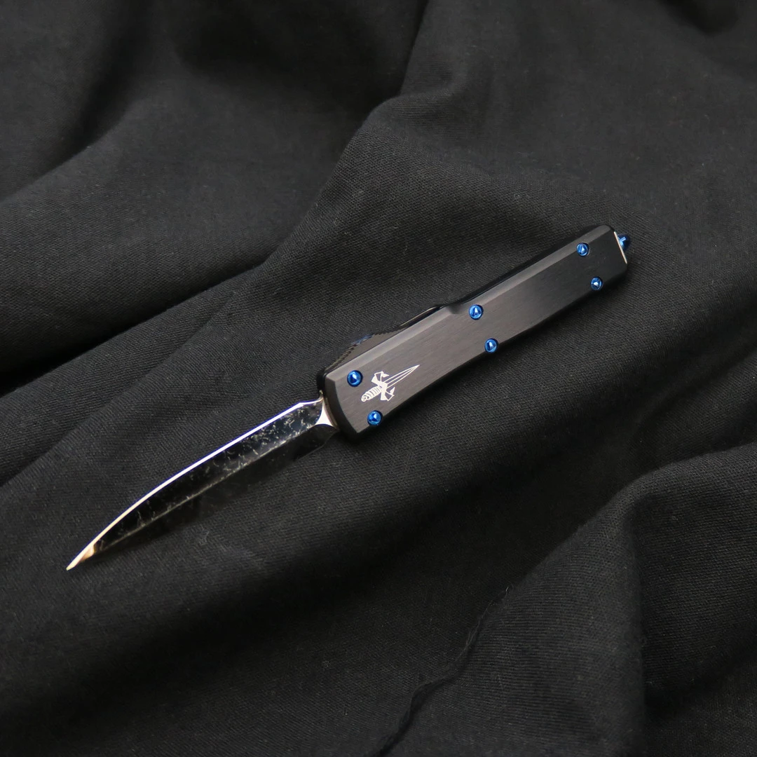 Marfione Custom UTX-70 Dagger OTF Auto Knife, Cracked Ice Blade 6 Marfione Custom UTX-70 Dagger OTF Auto Knife, Cracked Ice Blade - Image 4