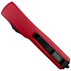 Microtech Red UTX70 OTF Knife, Double Edge Black Plain Blade -Knife Shop IMG 0583 96473.1574204579