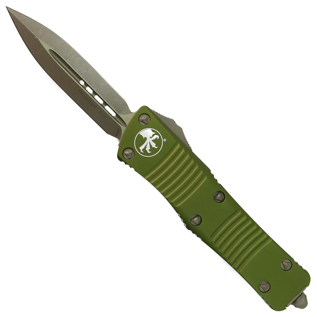 Microtech 138-13APOD OD Green D/E OTF Auto Knife, Bronze Apocalyptic Blade 3 Microtech 138-13APOD OD Green D/E OTF Auto Knife, Bronze Apocalyptic Blade