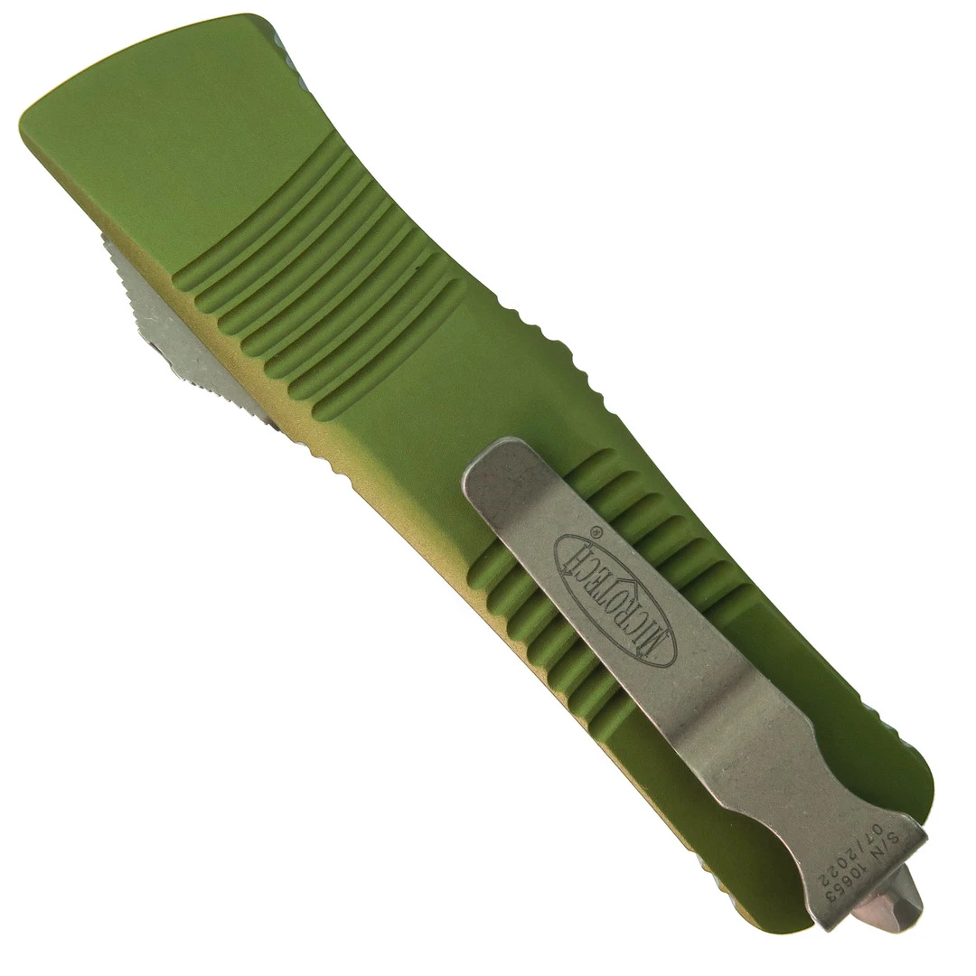 Microtech 138-13APOD OD Green D/E OTF Auto Knife, Bronze Apocalyptic Blade 4 Microtech 138-13APOD OD Green D/E OTF Auto Knife, Bronze Apocalyptic Blade - Image 2