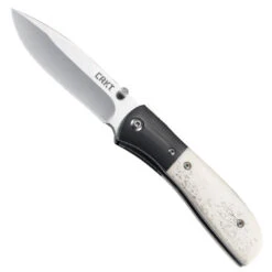 CRKT M4-02 White Bone Spring Assist Knife, Satin Blade