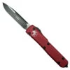 Microtech 121-1CCRD Red Contoured Ultratech S/E OTF Auto Knife, Black Blade -Knife Shop MT121 1CCRD 2 64723.1566940399