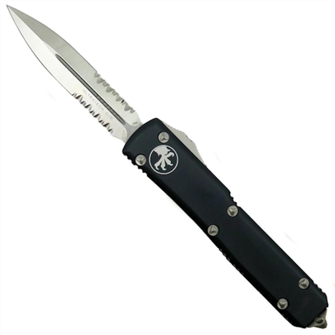 Microtech 122-5 Contoured Ultratech D/E OTF Auto Knife, Satin Combo Blade 3 Microtech 122-5 Contoured Ultratech D/E OTF Auto Knife, Satin Combo Blade