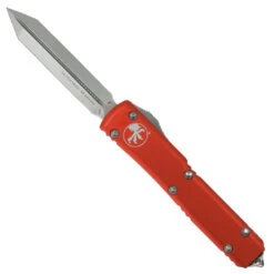 Microtech Orange Ultratech Spartan OTF Auto Knife, Stonewash Blade
