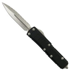 Microtech Signature Series UTX-85 OTF II Auto Knife, Stonewash Serrated Blade