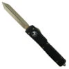 Microtech UTX-70 Spartan OTF Auto Knife, Bronzed Double Tanto Blade -Knife Shop MT249 13 1 25709.1670368869