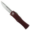 Microtech Merlot Hera OTF Knife, Stonewash Part Serrated Blade -Knife Shop MT702 11MR 1 58324.1676130887