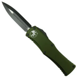 Microtech OD Green Hera OTF Knife, DLC Black Dagger Blade