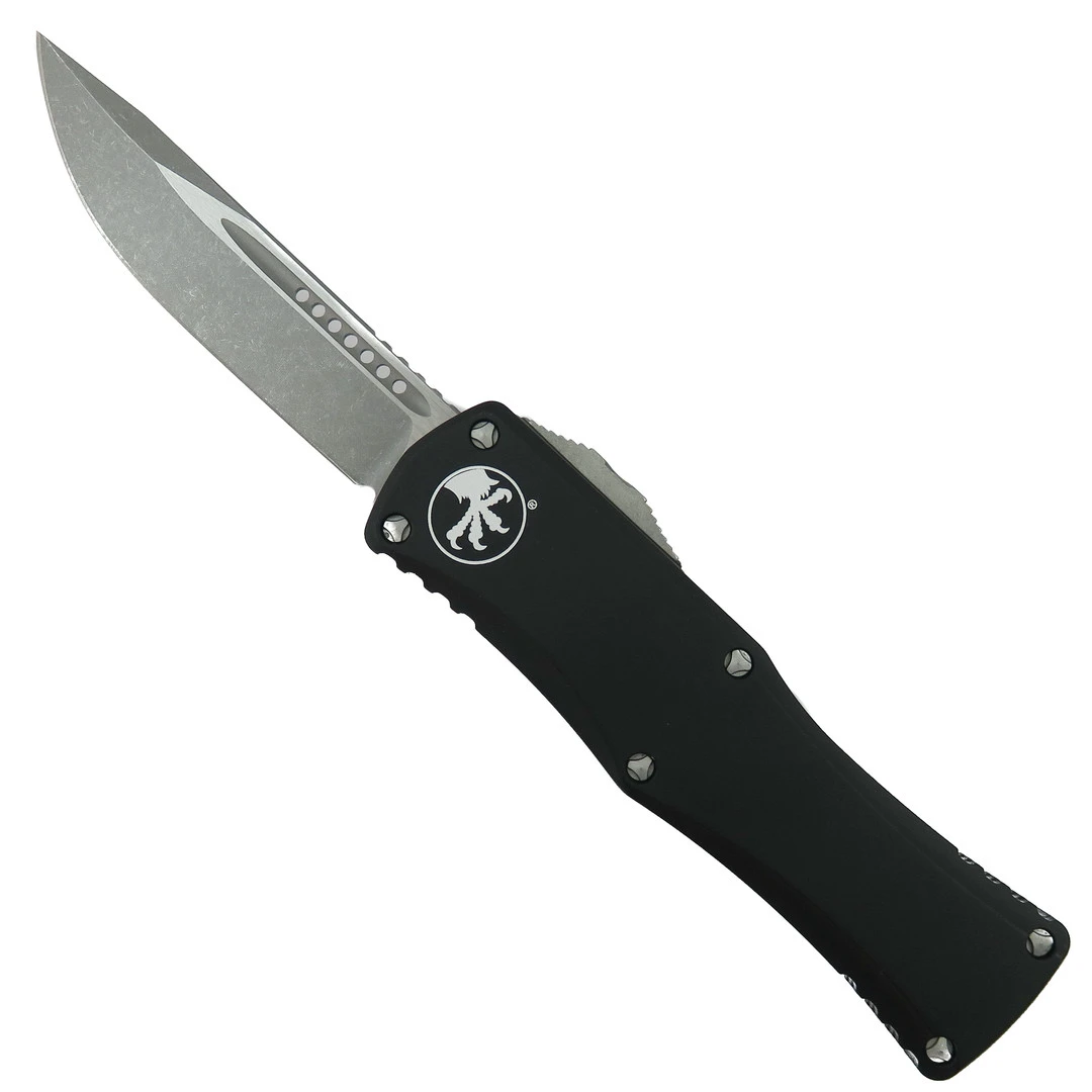 Microtech Hera OTF Knife, Apocalyptic Stonewash Blade 3 Microtech Hera OTF Knife, Apocalyptic Stonewash Blade