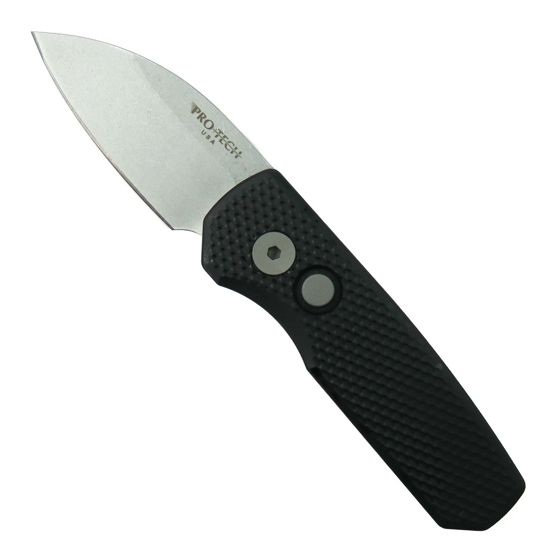 Pro-Tech Textured Runt 5 Auto Knife, Wharncliffe Stonewash Magnacut Blade 3 Pro-Tech Textured Runt 5 Auto Knife, Wharncliffe Stonewash Magnacut Blade