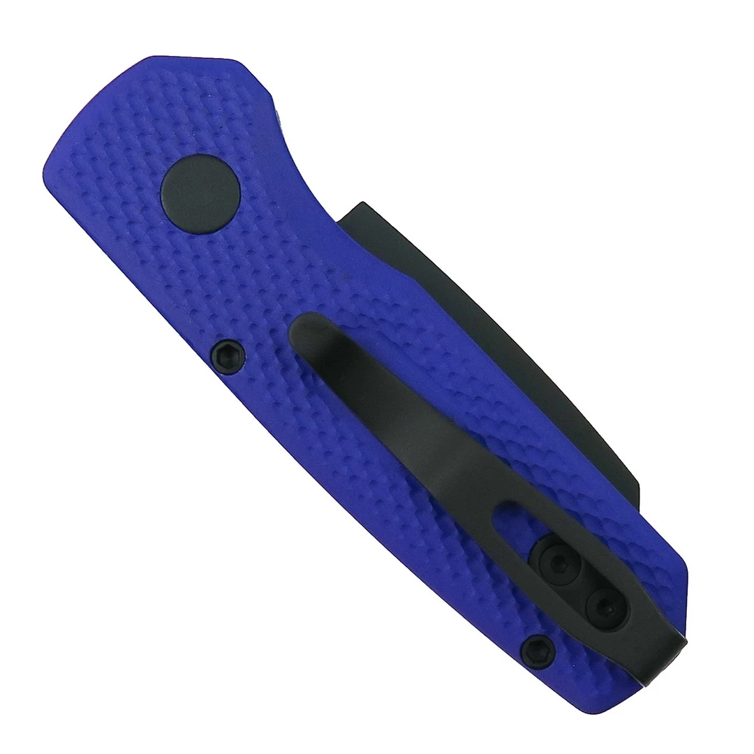 Pro-Tech Textured Purple Runt 5 Auto Knife, Reverse Tanto Black Magnacut Blade 4 Pro-Tech Textured Purple Runt 5 Auto Knife, Reverse Tanto Black Magnacut Blade - Image 2