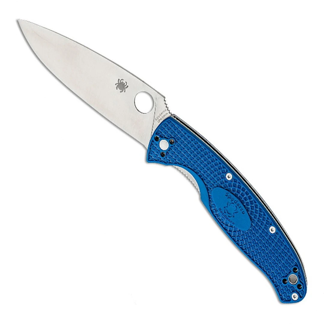 Spyderco Blue Resilience Lightweight Folder Knife, Satin Blade 3 Spyderco Blue Resilience Lightweight Folder Knife, Satin Blade