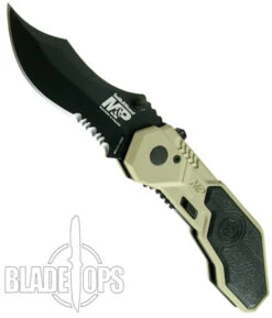 Smith & Wesson Military & Police MAGIC Assist Combo Drop Point, Desert Handle, SWMP1BSD -Knife Shop SWMP1BSD 4 89395.1533222177
