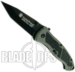 Smith & Wesson Special Ops Medium Assisted Knife, Tanto Plain Blade, Green Handle -Knife Shop SWSPECM 4 59716.1533221909