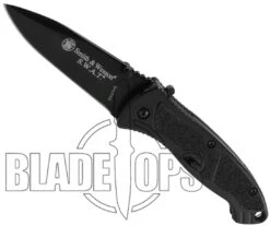 Smith & Wesson Medium SWATMB Spring Assist Knife, Black Handle, Black Plain Blade -Knife Shop SWSWATMB 4 77967.1533221968