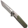 WE Knife Co. Green G10 Arsenal Frame Lock Knife, Satin Tanto Blade