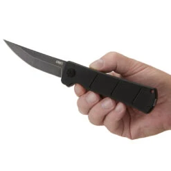 CRKT Inazuma No Ken Assisted Deadbolt Flipper Knife, Black Stonewash D2 Blade -Knife Shop cr2908a 81986.1641655481