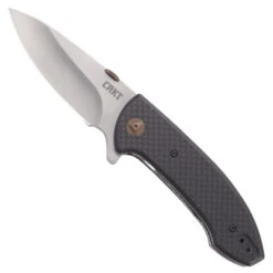 CRKT Avant Carbon Fiber Flipper Knife, Satin Blade