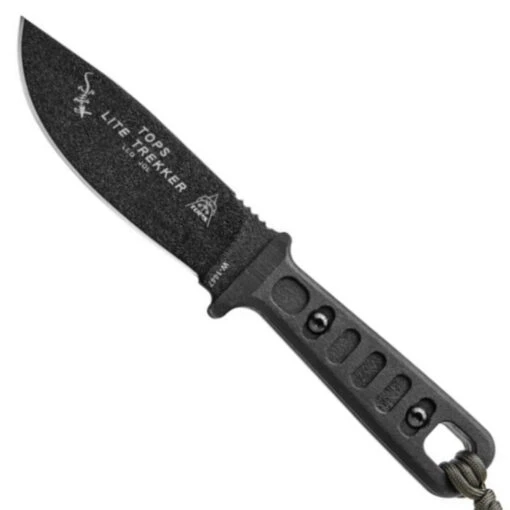 TOPS Knives TOPS Lite Trekker Fixed Blade Knife, Black Blade -Knife Shop tops lite trekkers6 32957.1553636392